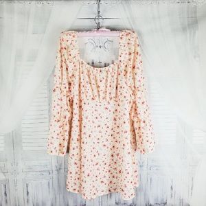 asos Design Plus Size Floral Baby Doll Top Dress